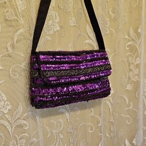 Purple Sequin Women's Bag